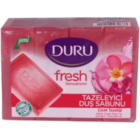 تصویر صابون حمام دورو با رایحه گل های بهاری بسته 4 عددی 