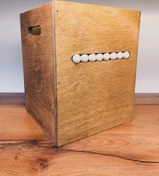 تصویر سطل زباله چوبی مهره دار 