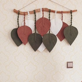 تصویر دیوارکوب برگ مکرومه 