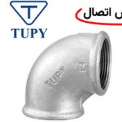 تصویر زانو 90 درجه دنده ای گالوانیزه ۲ اینچ توپی برزیل زانو 90 درجه رزوه ای گالوانیزه ۲ اینچ TUPY