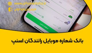 تصویر بانک شماره موبایل رانندگان اسنپ 