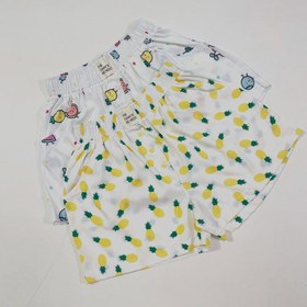 تصویر شورتک طرحدار جنس کرپ خنک فری سایز ۳۶ تا ۴۲ 