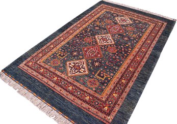 تصویر قالی دستباف ۱۵۲×۲۲۵ نقشه قشقایی کد KE04177 