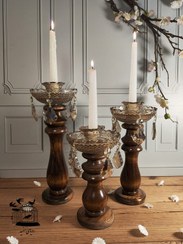 تصویر شمعدان 3 سایز شامپاینی 