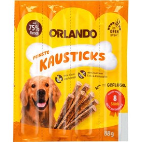 تصویر تشویقی مدادی سگ اورلاندو با طعم گوشت گاو 4 عددی (بسته بندی جدید) Orlando, Dog Treat Sticks, Beef 4x11g