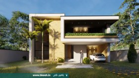 تصویر نقشه خانه دوبلکس 250 متری پنج خواب villa-093 