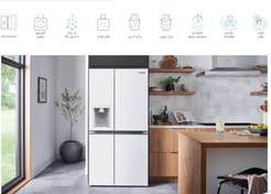 تصویر یخچال فریزر ساید بای ساید دیپوینت مدل Insider ظرفیت ۳۶ فوت با یخساز اتوماتیک 