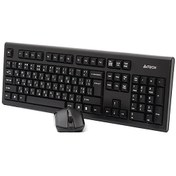 تصویر ست ماوس و کیبورد ای فورتک مدل 3000NS بی‌صدا 