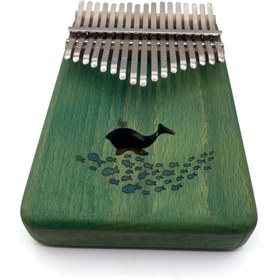 تصویر کالیمبا ۱۷ تیغ چوب راش طرح نهنگ کد ۱۶۰۰۰۳ 