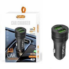 تصویر فندکی ماشین برند ofyi مدل cc-02 خروجی 2 usb 