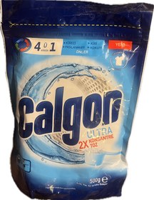 تصویر پودر جرمگیر ماشین لباسشویی مدل 4×1 کالگون وزن 500 گرم 