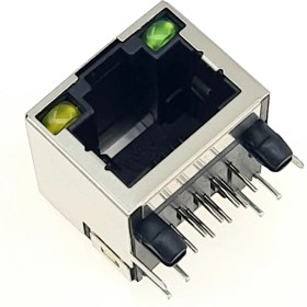 تصویر کانکتور شبکه چراغ دار RJ45 FEMALE CONNECTOR WITH LED