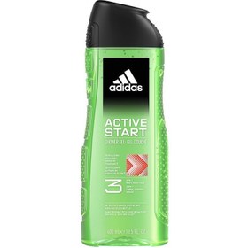 تصویر شامپو سه کاره سر صورت و بدن آدیداس مدل Active Start حجم 400 میلی لیتر ADIDAS ACTIVE START 3 IN 1 SHOWER GEL 400 ml