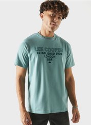 تصویر تی‌شرت یقه گرد با شعار برند lee cooper Slogan Crew Neck T-Shirt