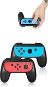 تصویر Sweet Seven Joycon Grips - 2 بسته بندی دستمال جوی دست دستی برای کنترل کننده های Nintendo Switch Switch توسط Sweet Seven Sweet seven Joycon Grips - 2 Pack Black Handheld Joystick Holders for Nintendo Switch Joy-Con Controllers by Sweet seven