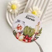 تصویر لیبل پشت چسبدار سال نو مبارک کد 749 ( بسته های 20 و 35 عددی ) 