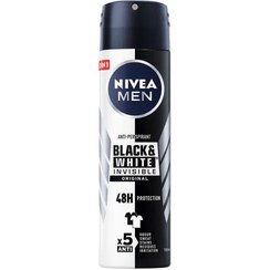 تصویر اسپری ضد تعریق مردانه نیوآ (Nivea) مدل Invisible Black And White حجم 150 میلی‌لیتر اسپری