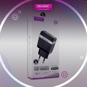 تصویر شارژر دیواری کلومن KC-H905 QC 3.0 به همراه کابل MicroUSB Koluman KC-H905 QC 3.0 Wall Charger With MicroUSB Cable