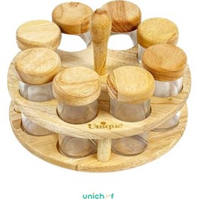 تصویر ست ادویه گردان یونیک مدل UN6117 مجموعه ۸ پارچه 