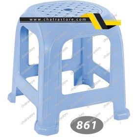 تصویر چهارپایه پلاستیکی حصیری متوسط ناصر مدل پافیلی کد861(6عددی) 