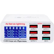 تصویر شارژر ۶ پورت سانشاین مدل SS-304Q ظرفیت ۱۷.۵ وات فست 