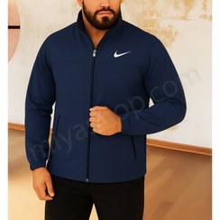 تصویر کاپشن مردانه نایکی مدل سانتانا سایز ۲XL ضد آب رنگ سرمه ای 