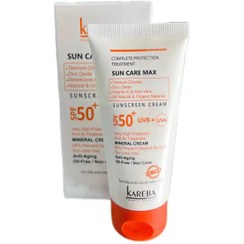 تصویر کرم ضد آفتاب و ضد چروک مینرال کاربا SPF50 | بی‌رنگ و مناسب پوست چرب Carba Mineral Sunscreen and Anti-Aging SPF50 for Oily Skin | Colorless and Oil-Free