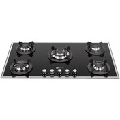 تصویر اجاق گاز شیشه ای ۵ شعله درسا مدل DG2110-5M Dorsa Glass Hob Model DG2110-5M