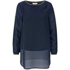 تصویر پیراهن حریر سرمه ای زنانه چیبو 