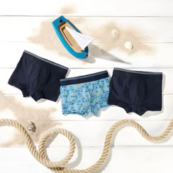 تصویر پک سه عددی شورت پادار نخی پسرانه لوپیلو - مناسب قد Lupilu jungen boxer