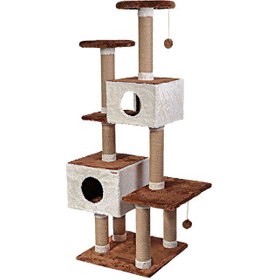 تصویر اسکرچر، لانه، جای خواب و درخت گربه کدیپک مدل افرا Kedipek Cat Tree Maple Model