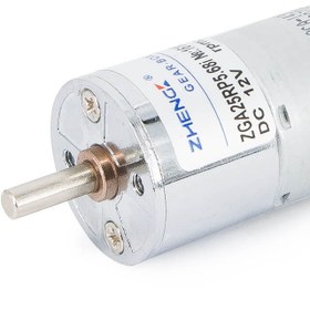 تصویر موتور DC گیربگسدار 12 ولت 100 دور ZGA25RP ZGA25 12V 100Rpm