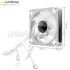 تصویر فن کیس کول مون مدل CoolMoon DM1 ARGB 12CM Case Fan PWM Temperature Control 