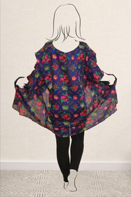 تصویر پانچ گلدار حورا 