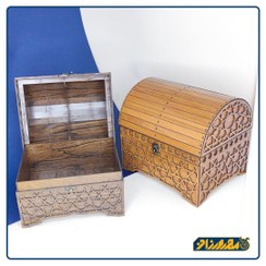 تصویر صندوقچه چوبی مدل اسلیمی 