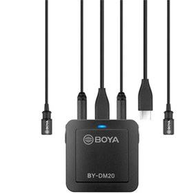 تصویر میکروفن یقه‌ای بویا BOYA BY-DM20 2-Person Recording Kit with Lavalier 