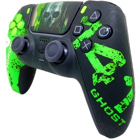 تصویر دسته بازی سونی مدل Dualsense طرح Minecraft و Call of Duty 