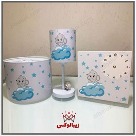 تصویر سبد اسباب بازی و سبد لباسی کودک پسرانه فیل طوسی۱ 