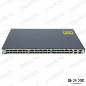 تصویر سوئیچ سیسکو مدل WS-C3750-48PS-S استوک Cisco WS-C3750-48PS-S 48Port Switch Stock