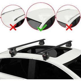 تصویر نظم دهنده صندوق عقب سازگار با KIA RIO 2 JB HB 2005 2011 ACE 4 INTERMEDIATE POST ROOF BAR BLACK PIECES Genel Markalar 