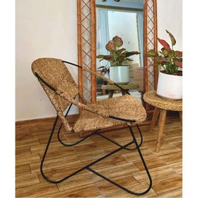 تصویر صندلی حصیری مدل اورانوس Uranus rattan chair