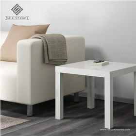 تصویر میز عسلی مربعی سفید ایکیا مدل LACK IKEA LACK Side table high-gloss white 55x55 cm