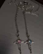 تصویر گردنبند صلیب نگین دار 