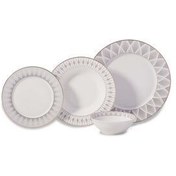 تصویر سرویس غذاخوری مجموعه پرلا 60 قطعه شام ​​دور پرسلن بون KORKMAZ 