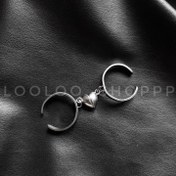 تصویر انگشتر ست دو‌نفره قلبی 