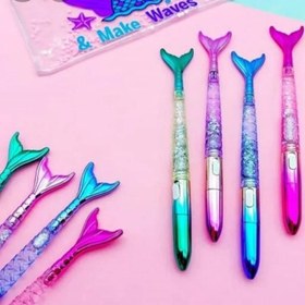 تصویر روان نویس فانتزی طرح پری دریایی کد 04 Mermaid Design Rollerball Pen No.04