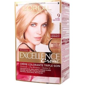 تصویر کیت رنگ مو اکسلانس لورال شماره 9 ا L'Oreal Excellence Hair Color No.9 L'Oreal Excellence Hair Color No.9
