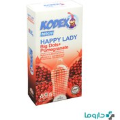 تصویر کاندوم خاردار ناچ کدکس مدل Happy Lady بسته ۱۰ عددی با رایحه انار 
