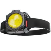 تصویر هدلامپ (چراغ پیشانی) و دستبند کمپ شارژی چندکار 