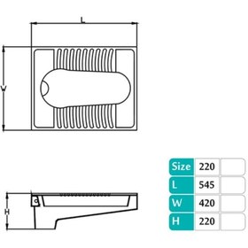 تصویر توالت زمینی آتوسا Atousa Squat Toilet